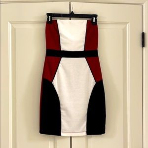 Strapless mini dress